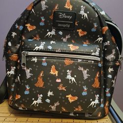 Disney Loungefly Designer Backpack Purse w/ Matching Wallet 
