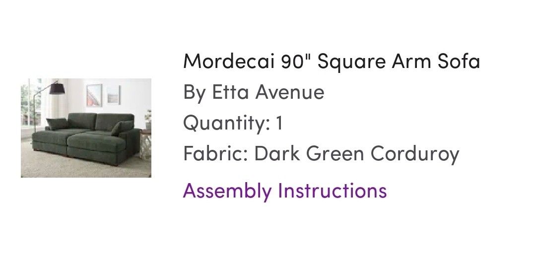 Corduroy Sleeper Sofa / Couch