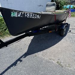 12 Foot John Boat 16 Foot With The Trailer Motor Sold