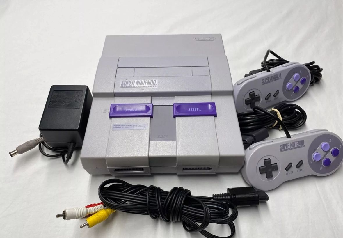 Good Condition Super Nintendo With Two Controllers