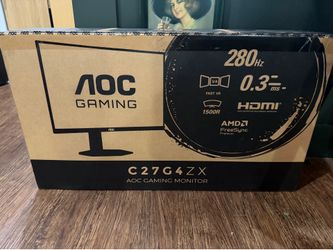 AOC 27” Curved Gaming Monitor with desk mount arm