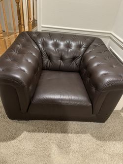 Brown Leather Sofa