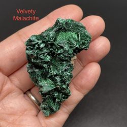 Velvety Malachite Genuine Stone from Congo Africa 62.5g