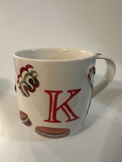 by ANTHROPOLOGIE Letter K Monogram Mug Coffee Cup