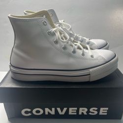 White Leather Converse 