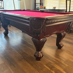American Heritage Pool Table 8’ (Free Delivery & Pro Setup) New Felt Any Color + All Accessories 