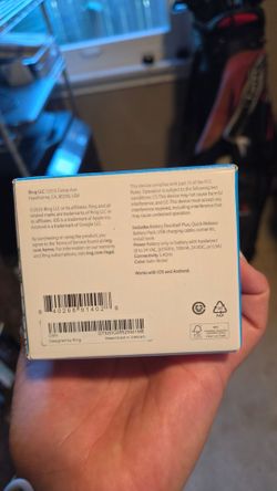 Ring camera battery doorbell unit
