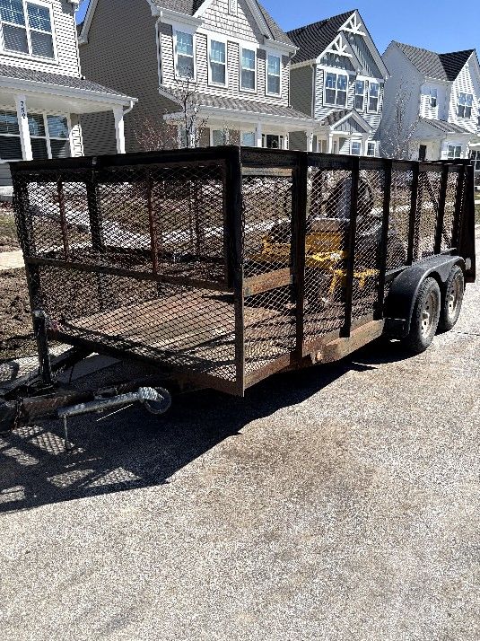 16' Landscaping Trailer with NEW Deck and Front Equipment Compartment