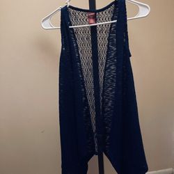 Kids Size 10-12 Blue Knit Vest 