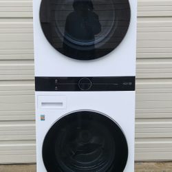 LG White WashTower Electric Stacked Laundry Center
