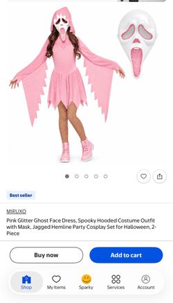 Pink Ghost Face Halloween Costume
