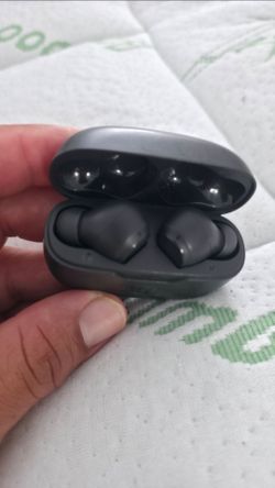 Dark Gray Wireless Earbuds with Charging Case