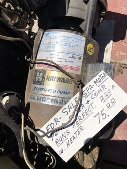 Spa……. Pump fairly new