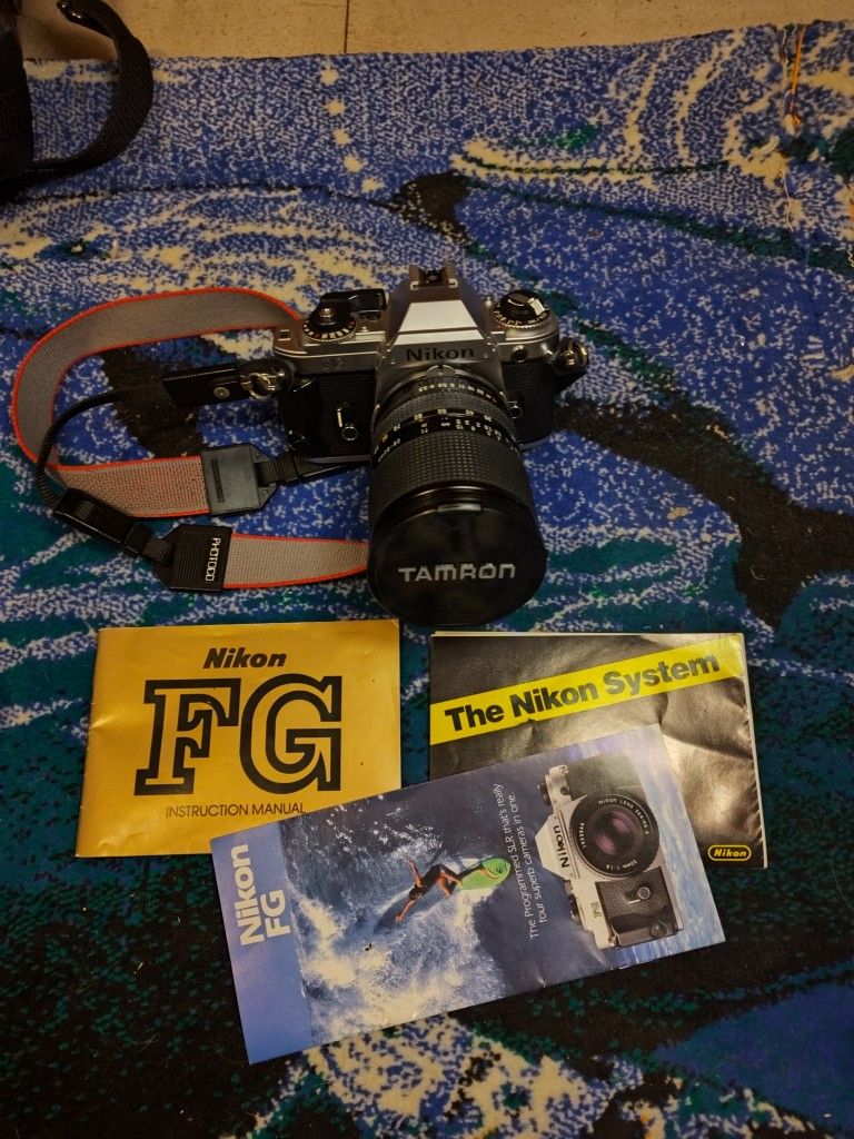 Nikon FG SLR Film Camera+ Accessories