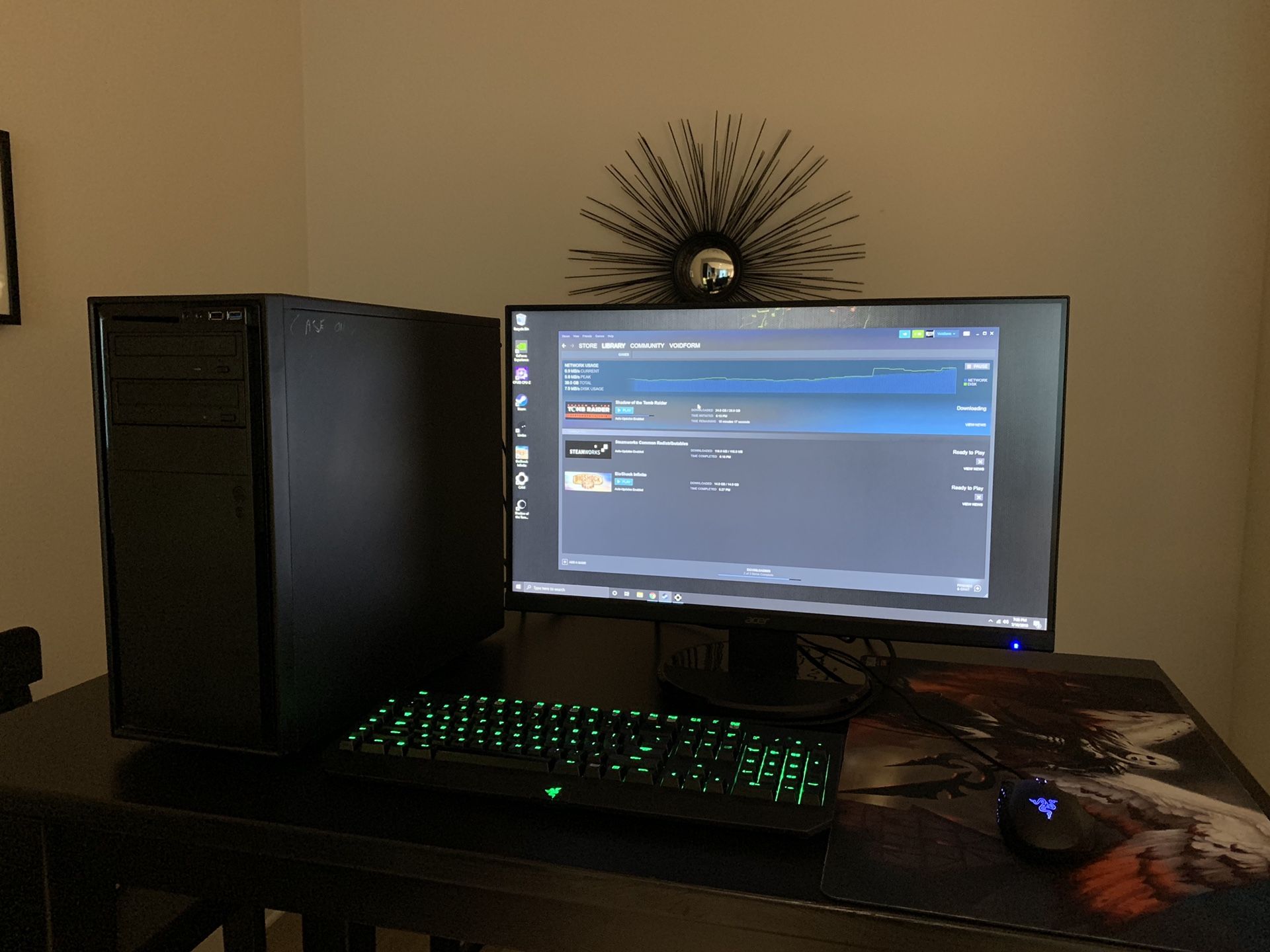 Full 1080p gaming computer setup pc