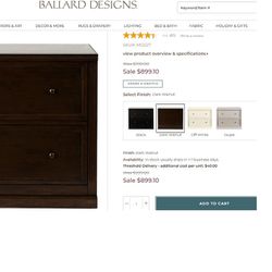 Ballard Designs Tuscan Filing Cabinet