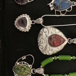 Pendants with necklace.