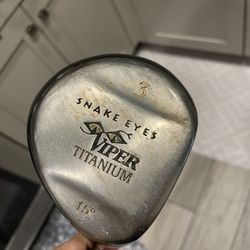 Snake Eyes Viper Titanium 3-wood golf club with a 15-degree loft.  