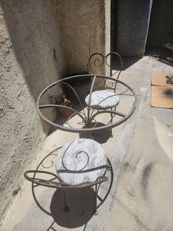 Metal Table Bistro Set