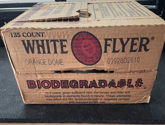 White Flyer Orange Dome Clay Targets 135 Count
