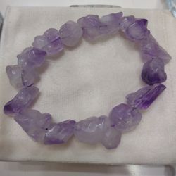Amethyst Raw Stone Bracelet
