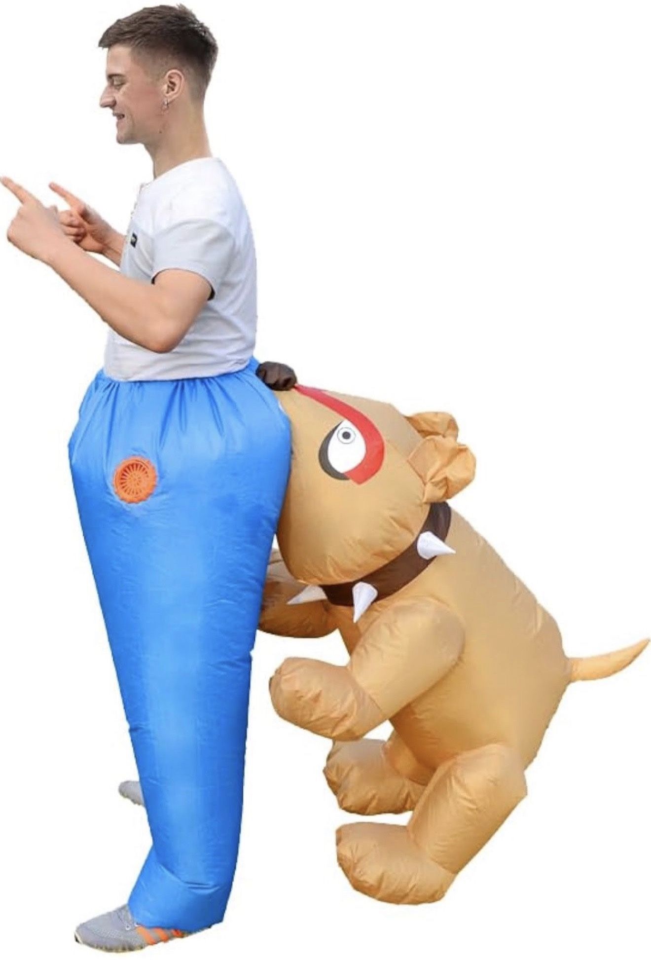 New Inflatable Dog Biting Costume $15