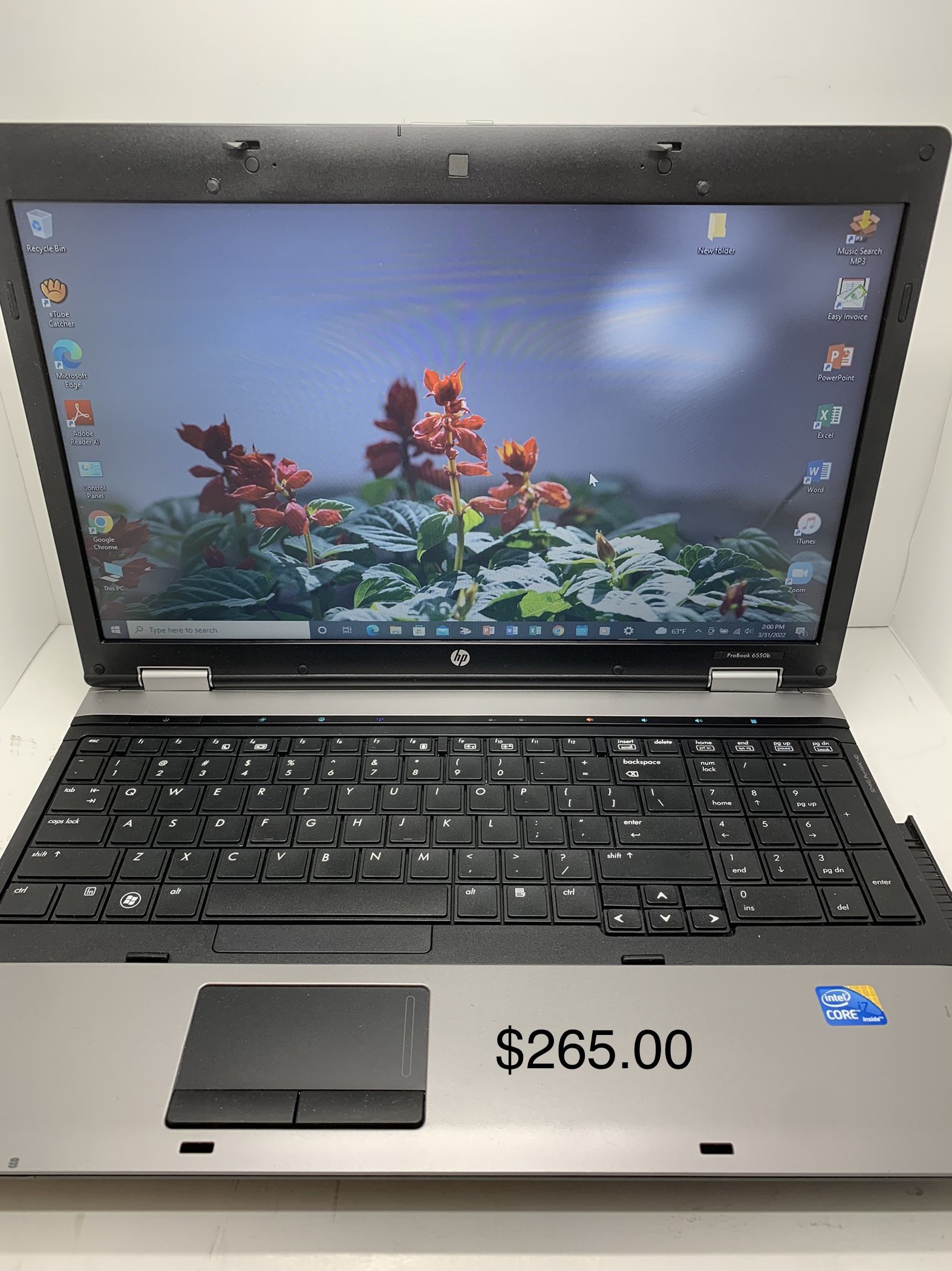 i7…i7…i7…HP…PROBOOK…model # 6550-B….500 GB HHD ...6.0 GB RAM . , 5 GENERATION…READY FOR CLASSES ON LINE OR WORK FROM