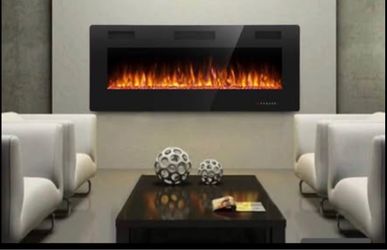 Brand New Electric Fireplace Insert – Black, 60” x 18”