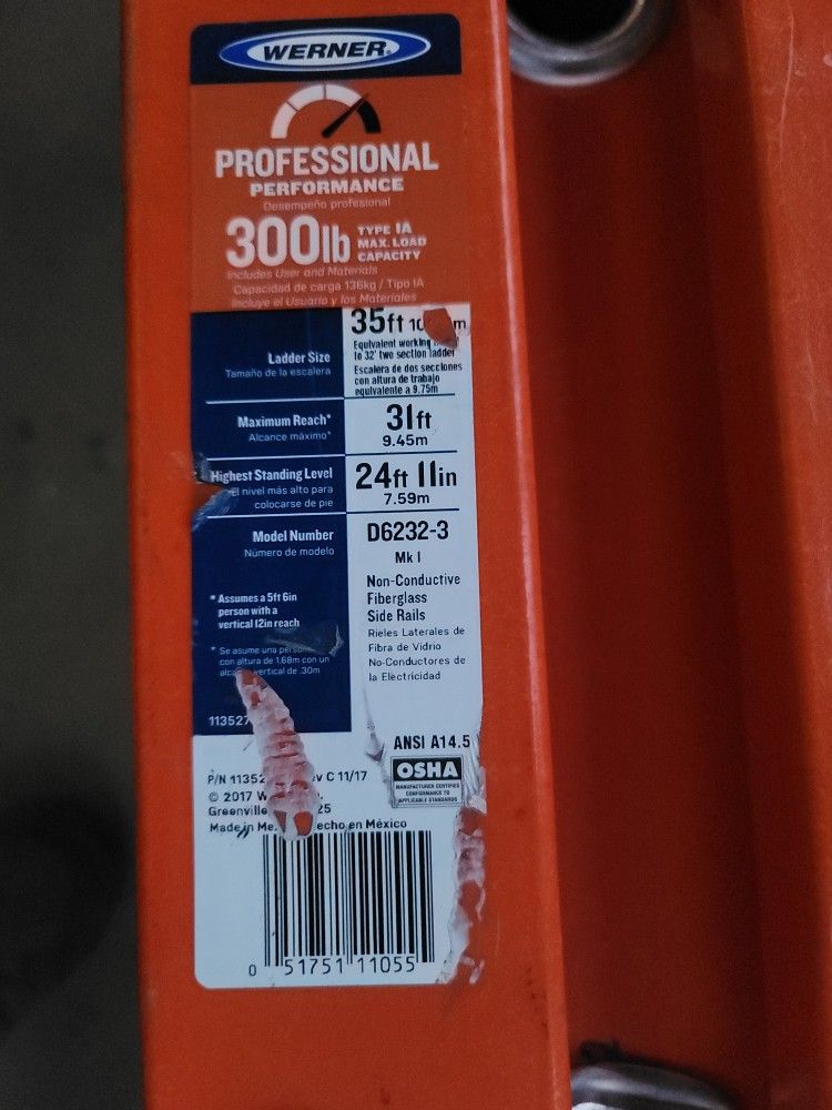 35 Ft Ladder New Condition