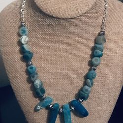 Faux Turquoise Statement Necklace
