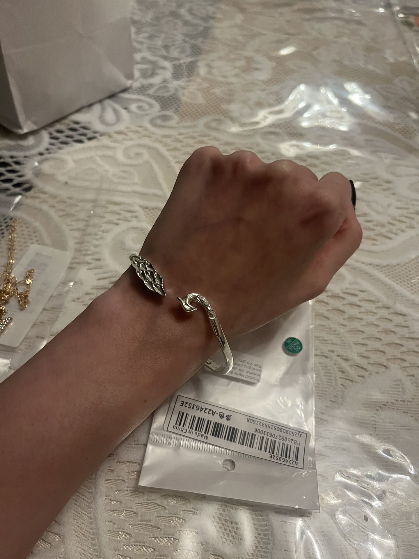 Silver Peacock π¦ Bangle Bracelet!!!!