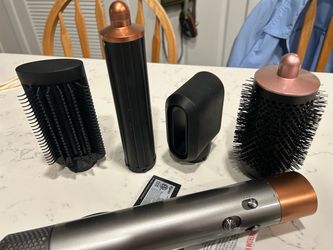 Dyson Airwrap Nickel/Copper + 4 Attachments - Great Condition