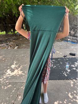 Windsor emerald green dress with slit