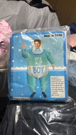 Adult inflatable “its a boy” costume