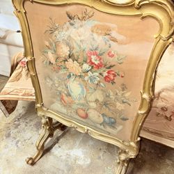 French Antique Needlepoint Scary