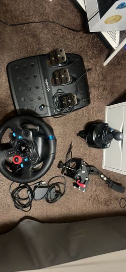 Logitech G29, pedals, 6 speed manual shifter, & E-brake