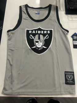 New Las Vegas Raiders NFL Gray (Grey) & Black Dri-FIT Tank Top Size Men’s Medium (Stitched Logo)