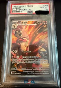 PSA 10 Blaziken Illustration Rare 192/182 Pokemon DRI