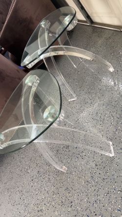 Two class side tables