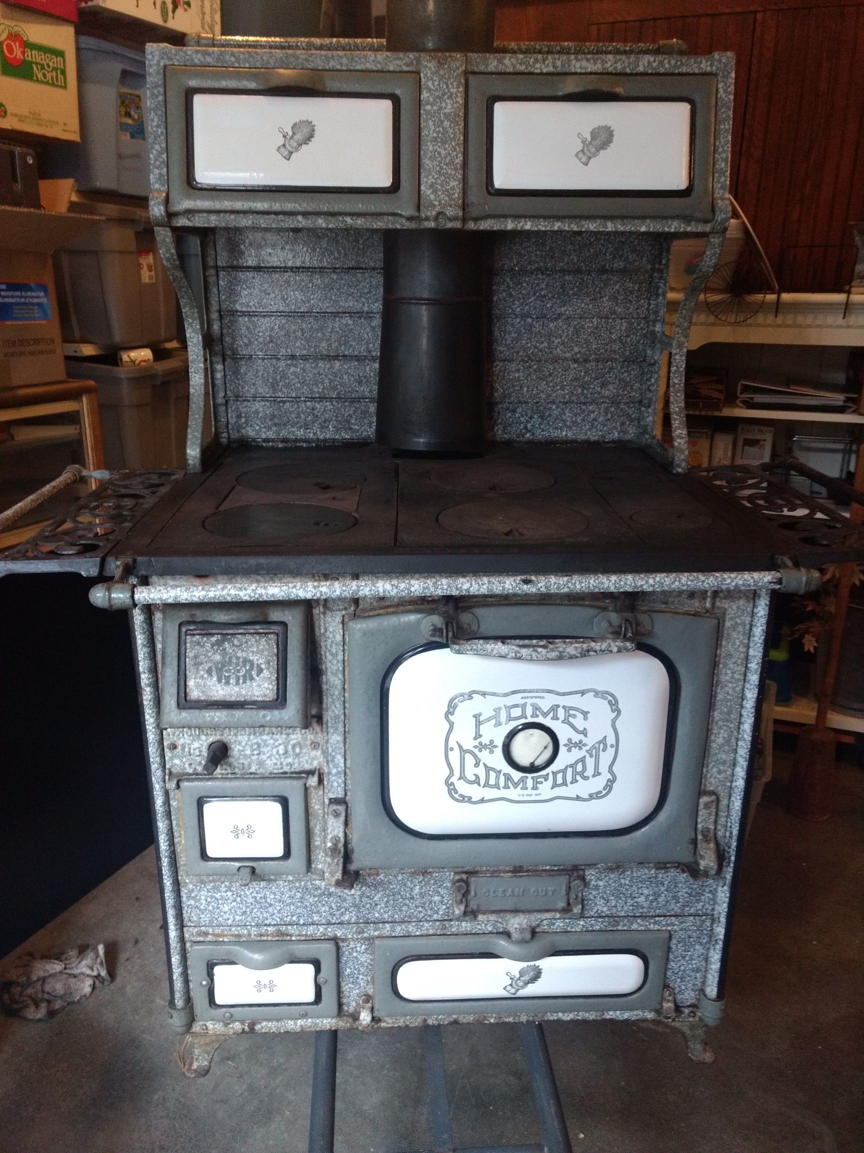 Antique Home Comfort Wood Cook Stove