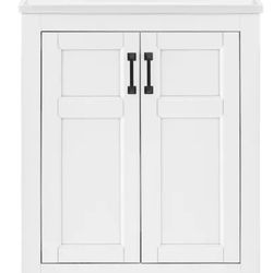 Style Selections Lowry 25-in White Single sink Bathroom Vanity with White Acrylic Top