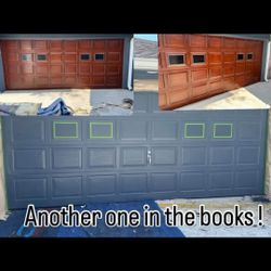 Faux Wood Garage Door! Finishing! Hand Done! 