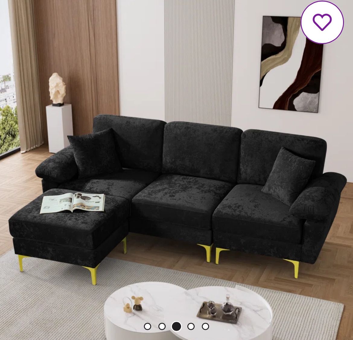 3 Piece Sectional With 2 Ottomans