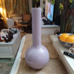 VASE. /. Lavender Ceramic.     18 X 8 1/2