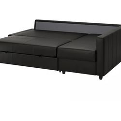 Sleeper sectional,3 seat w/storage, Bomstad black