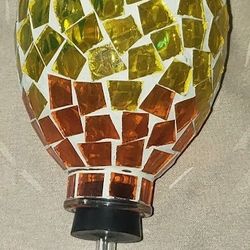 Stained Glass/Mosaic Décor Hanging Hummingbird Feeder, 12 oz.
