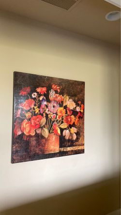 Giclee floral art wall hanging