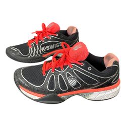 K-Swiss Women's Pickleball Tennis Sneakers Black Neon Red Durawrap Size US 8
