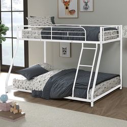TWIN FULL BUNK BED WITH MATTRESS 