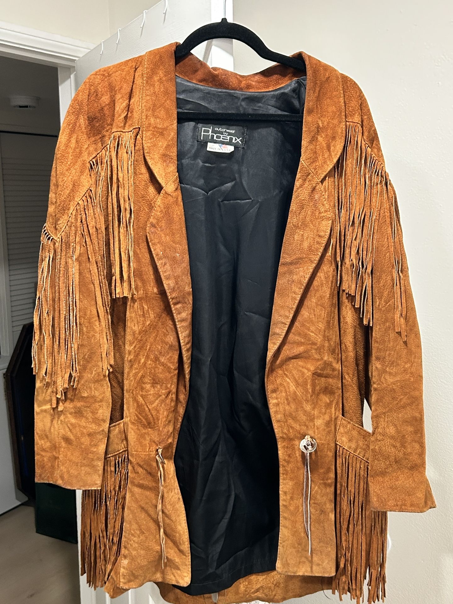 Fringe Suede Jacket (L) 